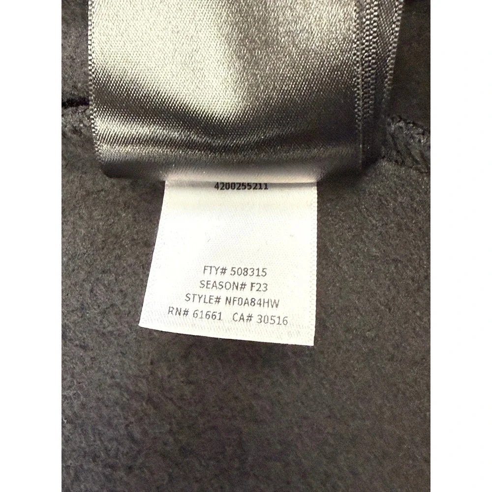 The North Face Mens L Circular Design Fleece Snap Shirt Jacket Gray NF0A84HW